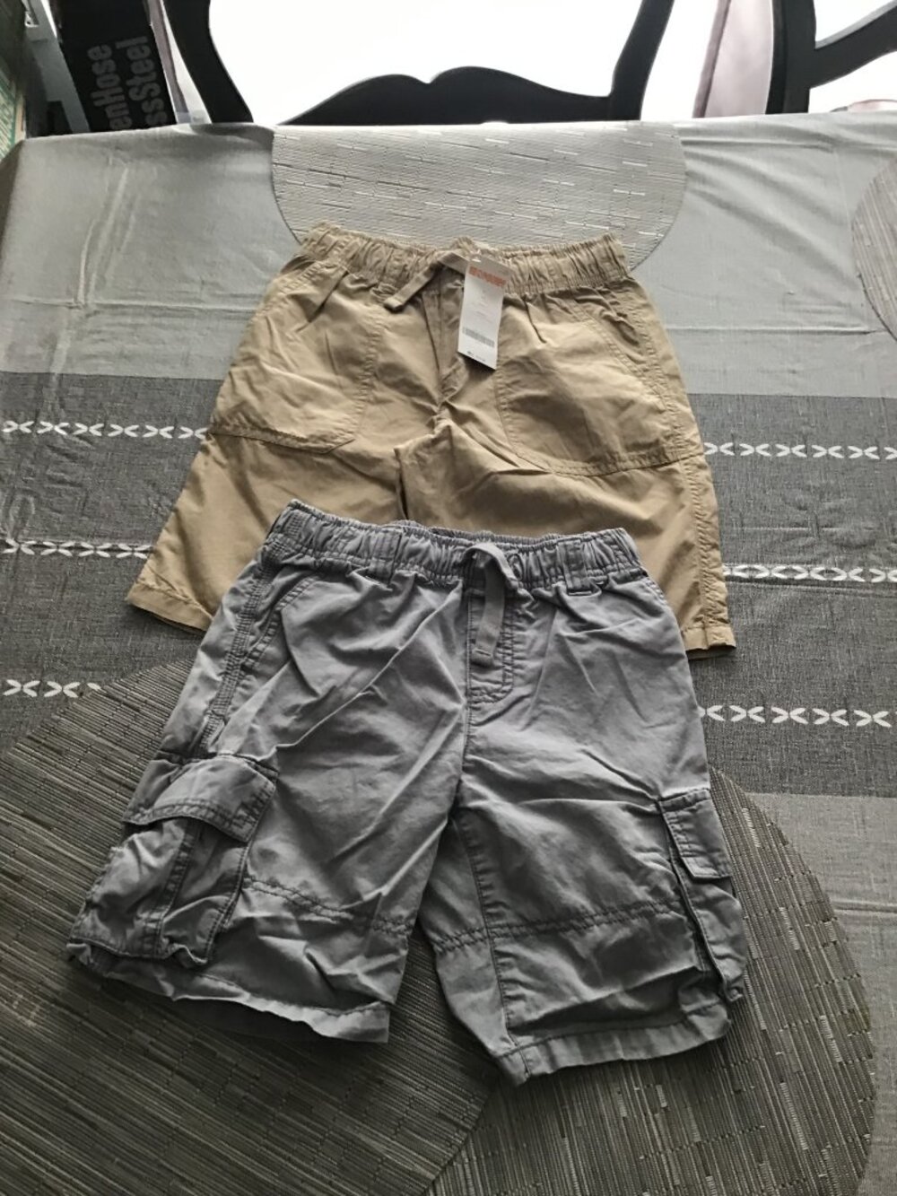 Lot of 2 Gymboree Boy's Size 7 Shorts--1 NEW (Tan, Gray)